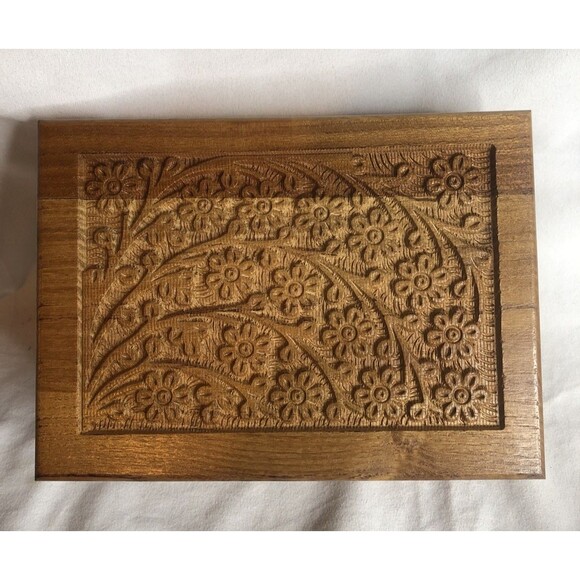 Wooden Urn Box for Ashes Cremation Box Decorative Urn Pet  8"x5.5" NEW!! - Picture 5 of 10